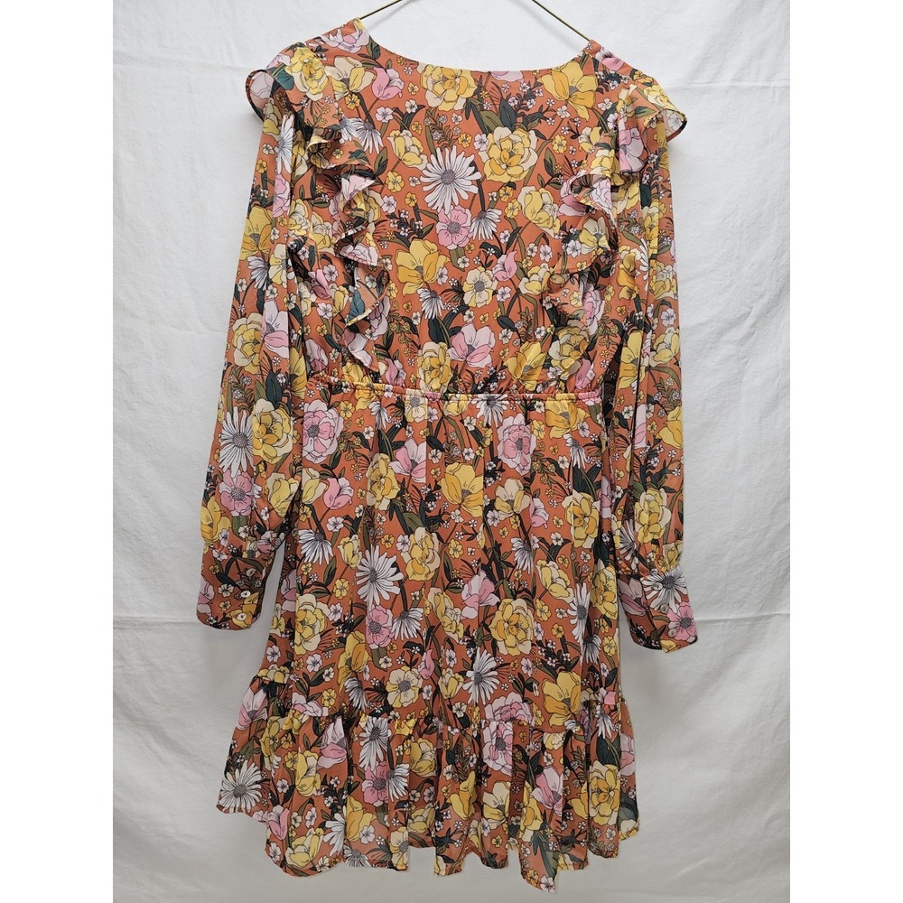 NWT Jodifl Long Sleeve Dress S Boho Hippie Artsy Flowy - Picture 6 of 8